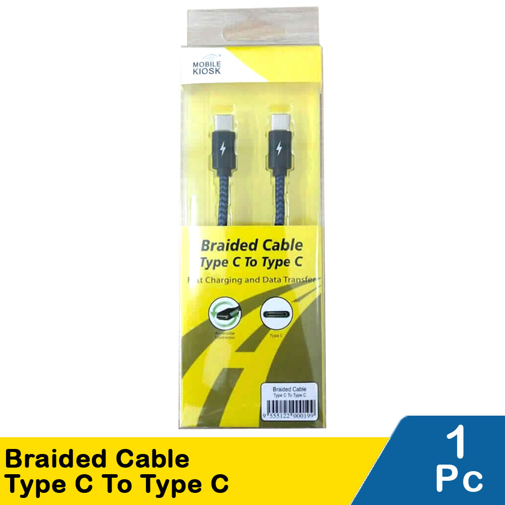 MOBILE KIOSK BRAIDED CABLE TYPE C TO TYPE C