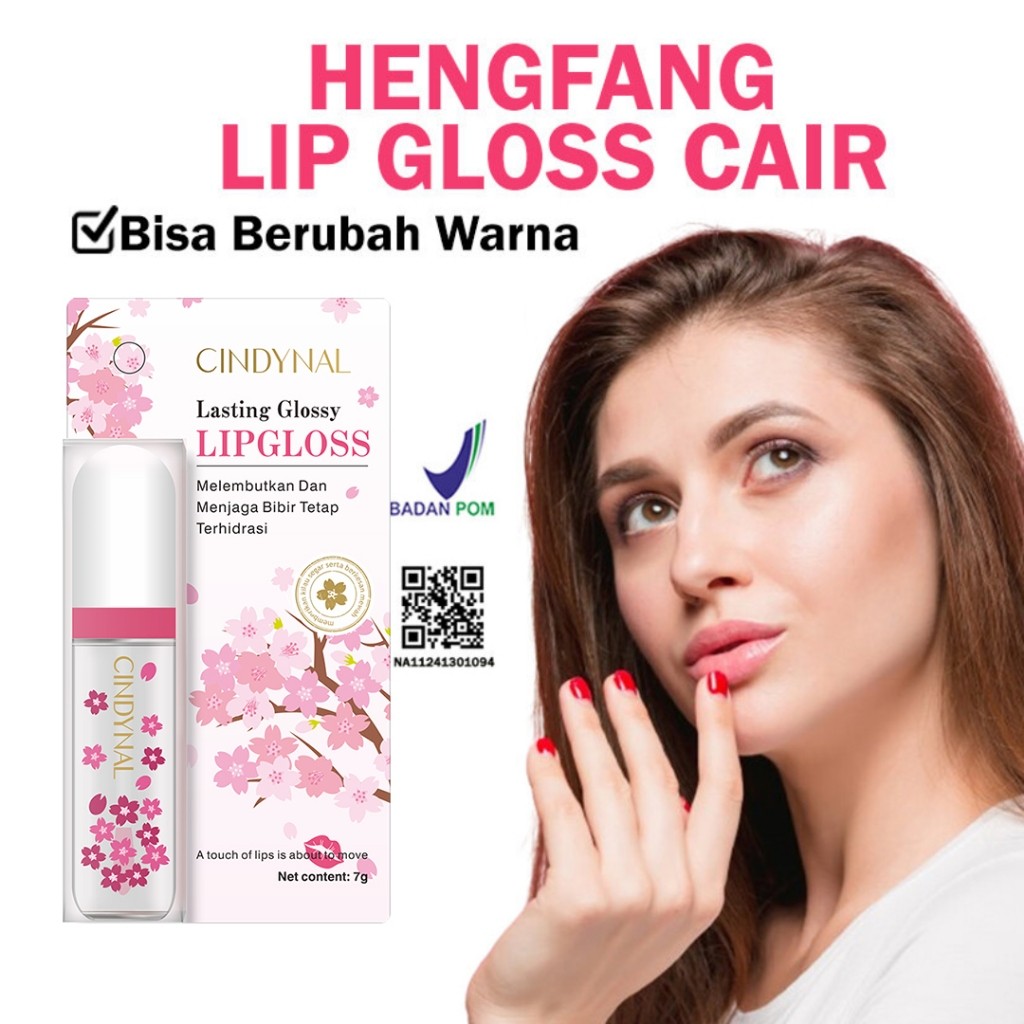bpom kak BPOM Cindynal LipGloss Lipstik Bening Berubah Warna Ringan bibir Liptint Pelembab Bibir Ala