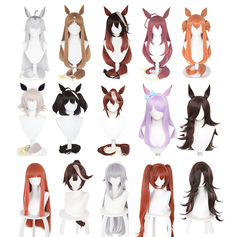 Uma Musume Pretty Derby Curren Chan/Satono Diamond/Oguri Cap Cosplay Wig Hair Heat Resistant Synthet