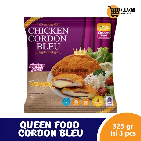 Queen Food Chicken Cordon Bleu 325 Gram Isi 3 Pcs