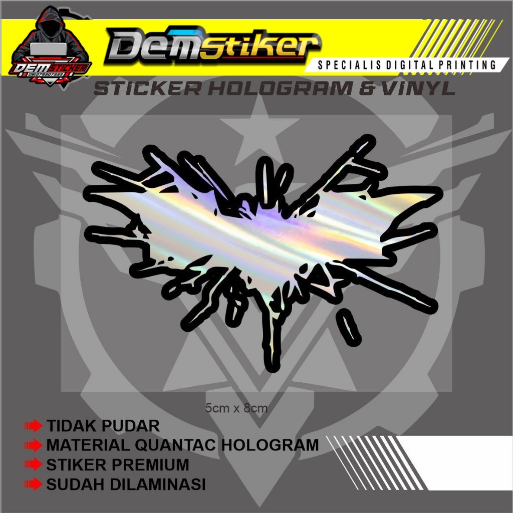 Stiker logo batman premium,stiker cuting hologram dan stiker cuting