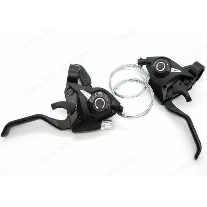 SHIFTER OPERAN GIGI SEPEDA 8 SPEED + HANDLE REM SHIMANO REPLIKA 2 PCS - Hitam