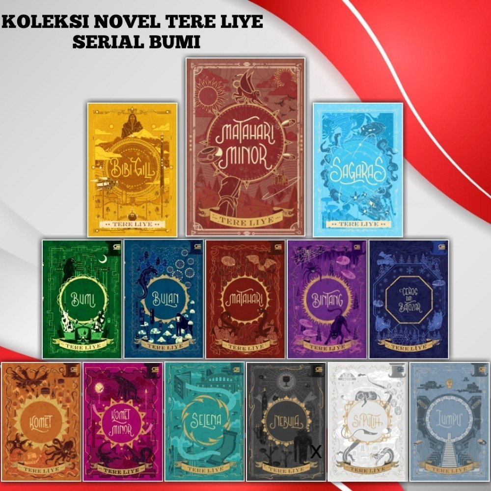 Bebas Pilih Buku Novel Tere Liye Series Paket Serial Bumi Bulan Matahari Bintang Ceros dan Batozar K