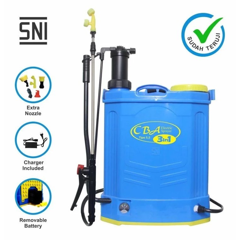 SPRAYER ELEKTRIK 3 IN 1 CBA Type 5,5 PREMIUM ORIGINAL isi 16 Liter / Sprayer elektrik 16 liter