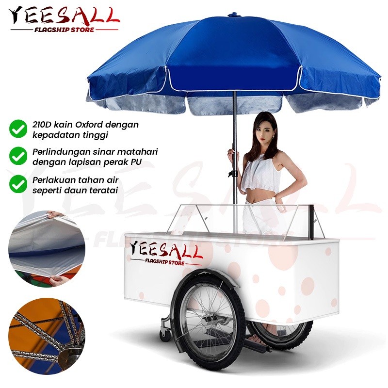 180/200/220/240CM Payung Tenda / UV Anti Angin Tenda Taman Pantai Cafe Payung Taman/ Payung Tenda Ta