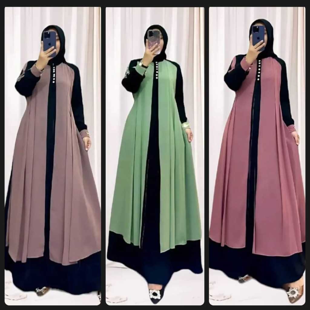 BJP - Gamis LD 120  model outer  mewah dan elegan  TERBARU