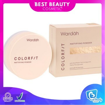 ★ BB ★ WARDAH Colorfit Mattifying Powder UV A/B Protection Loose Powder Bedak Tabur