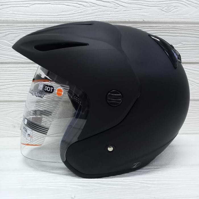 HELM INK CX 22 BLACK MATT ORIGINAL HELM INK CX22 HITAM DOFF HELM INK TOPI ASLI ORI GARANSI SNI - M b