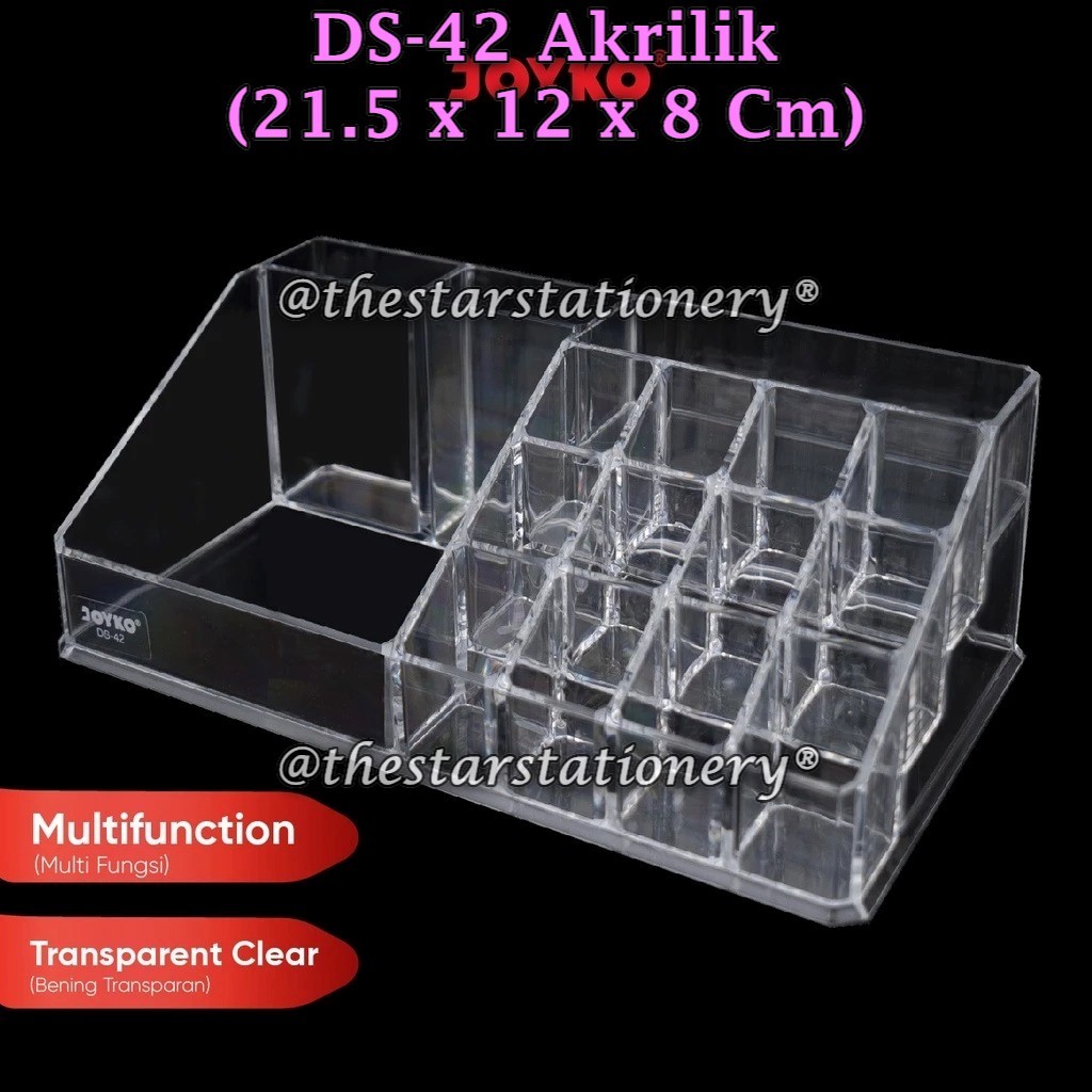 (1 Biji) GROSIR Desk Set JOYKO DS-42 Akrilik / Tempat Alat Tulis Desk Set Organizer Joyko DS-42