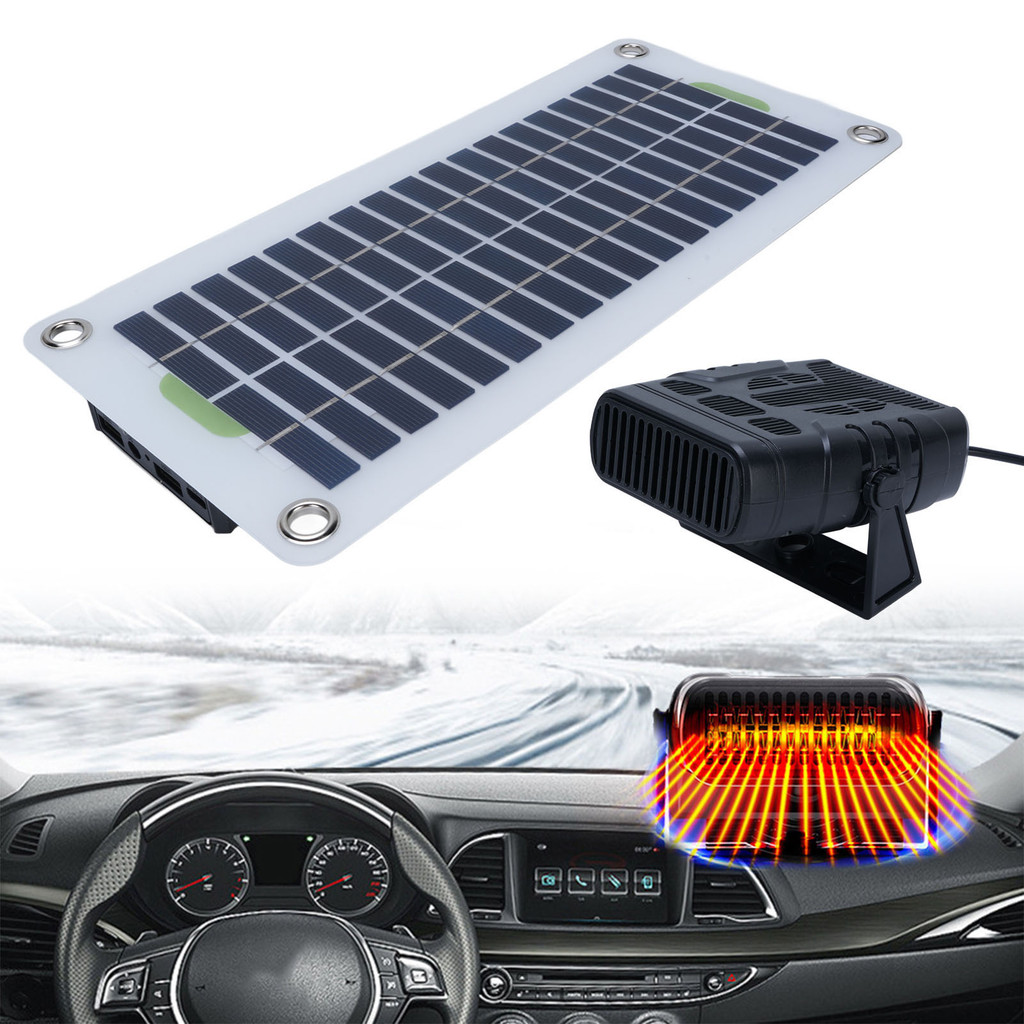 30W Solar Panel Heater Monocrystalline Silicon Solar Panel Portable Space Heater for Outdoor Solar P