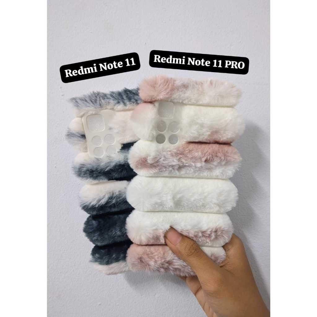 CUCI GUDANG SALE DISKON PROMO CASING SOFTCASE CASE SILIKON BULU ESTETIK LUCU GEMAS XIAOMI REDMI NOTE