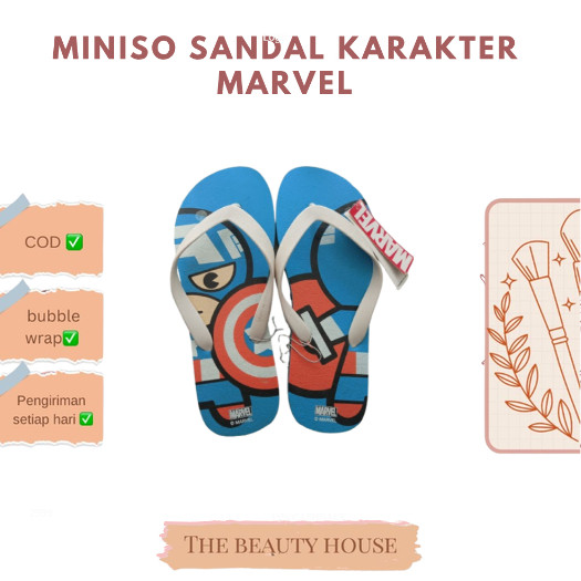 MINISO SANDAL KARAKTER MARVEL