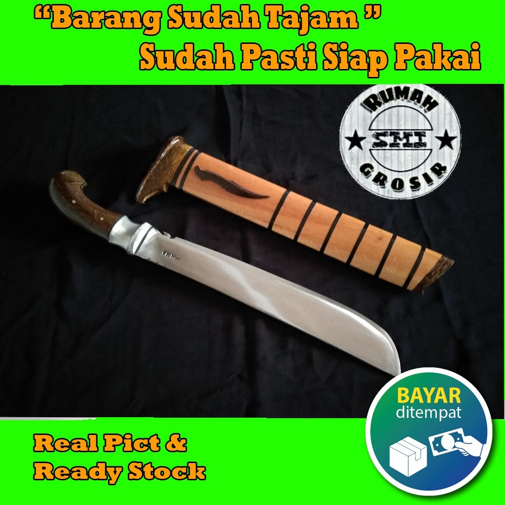 Golok khas cibatu asli jawabarat Gollok Super Duralium pemotong kayu gagang Full Tank bahan Baja Per