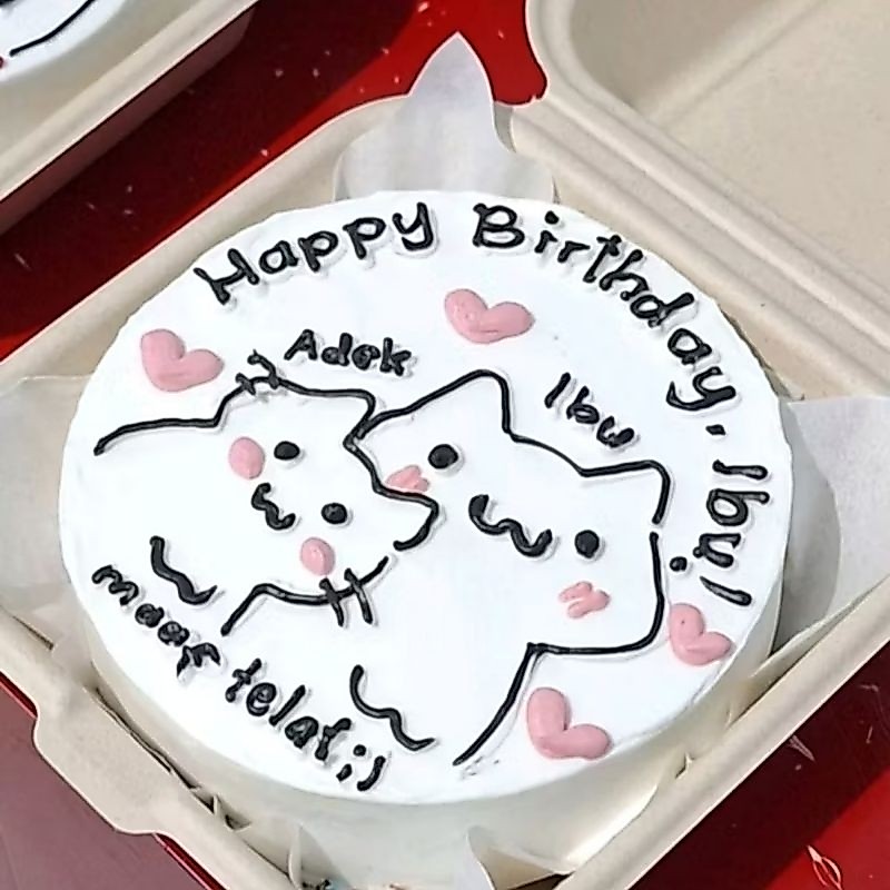 [DM12] Bento cake sterofoam Surabaya/Korean Lunch Box Cake/ Korean Bento Cake/korean cake birthday/c