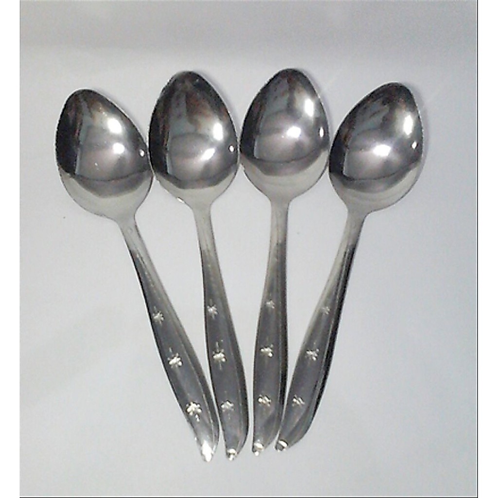 12pcs Sendok Makan Stainless Sendok Makan Biasa 12pcs