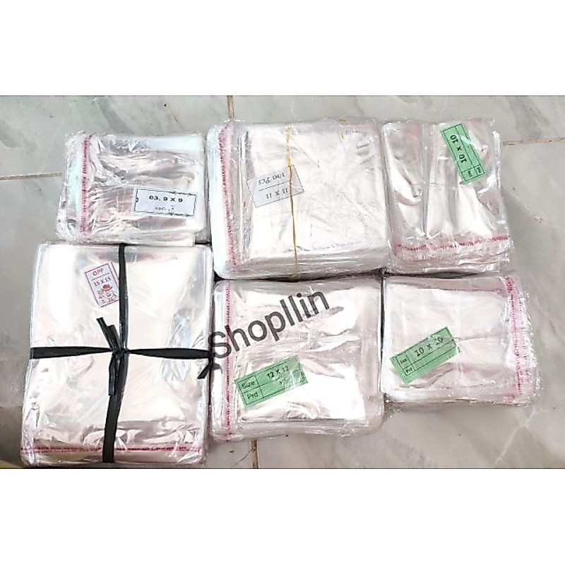 ( 100pcs ) Plastik Opp bening 6x10 8x10 9x9 10x10 11x11 12x12 15x15 / opp roti opp kue / opp plastik
