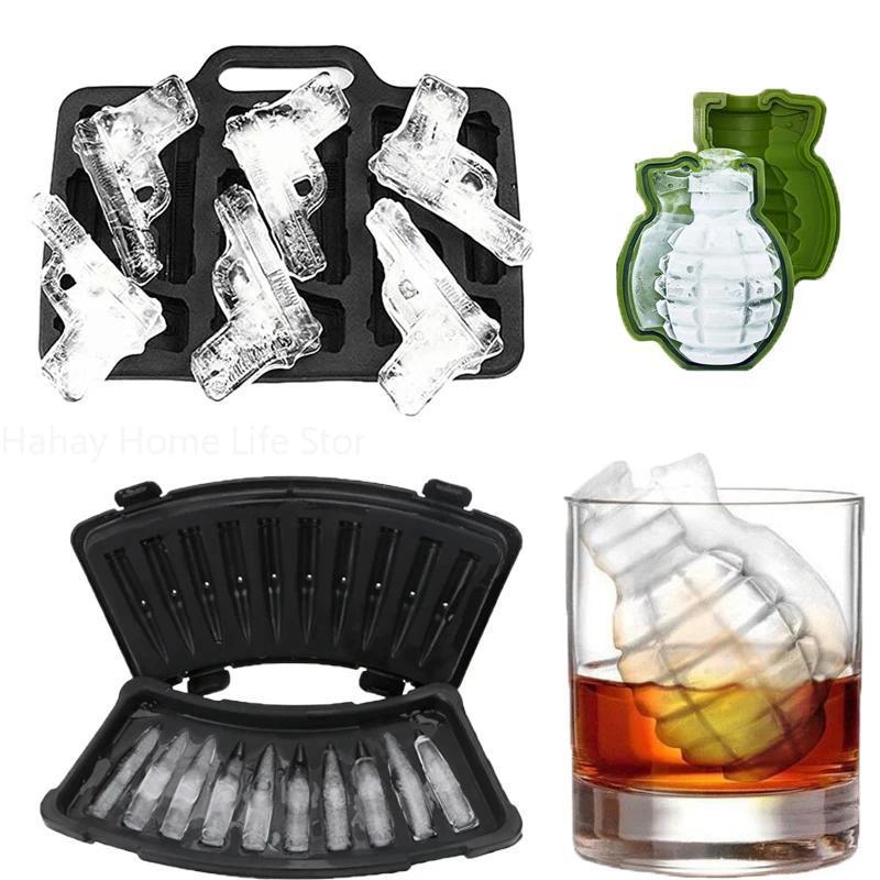 Creative  Bullet Shape Ice Cube Maker 3D DIY Ice Cube Mold Chocolate Candy Mould Cold Drink Whiskey 