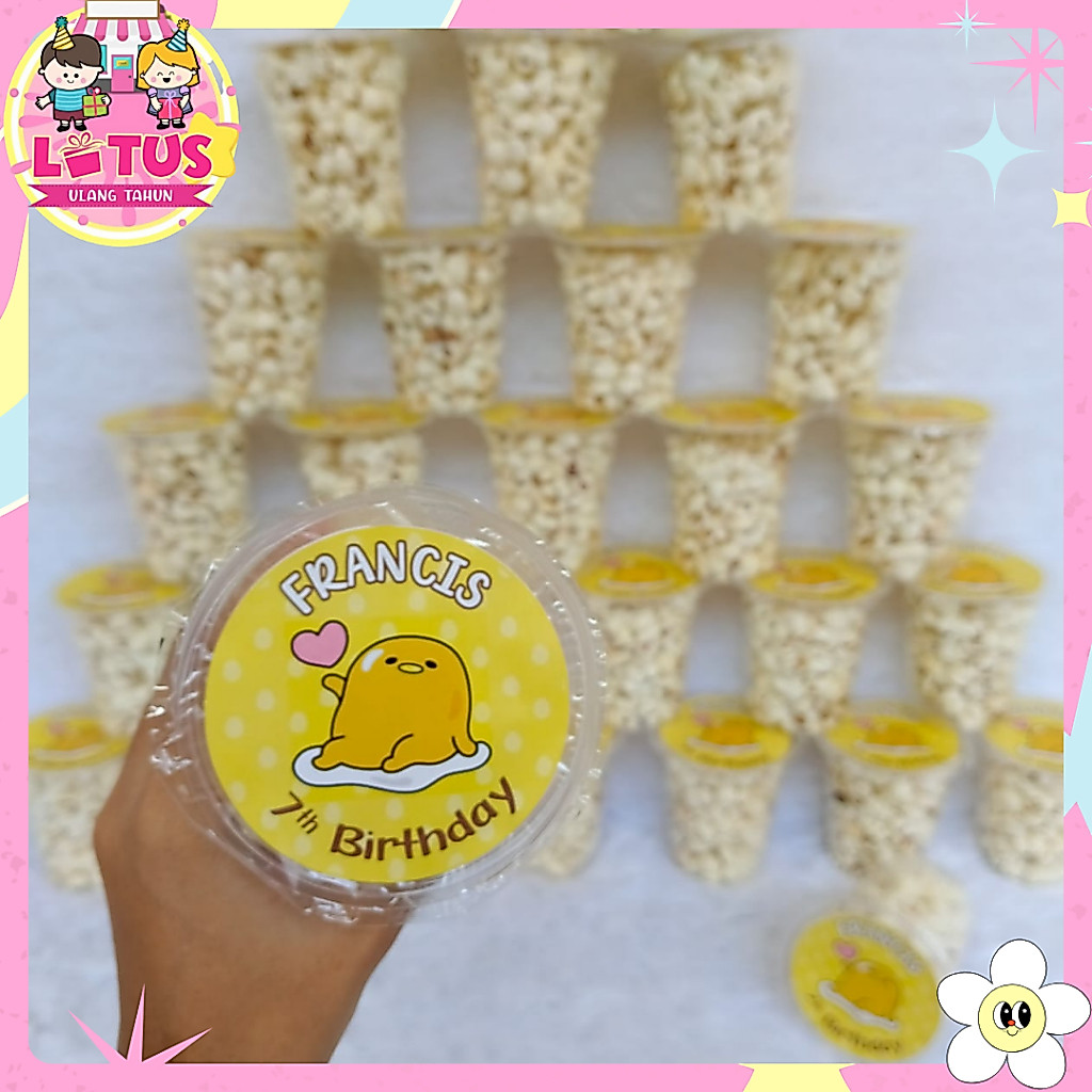 Popcorn Cup / Popcorn Ulang Tahun / Popcorn Khitan / Popcorn Custom