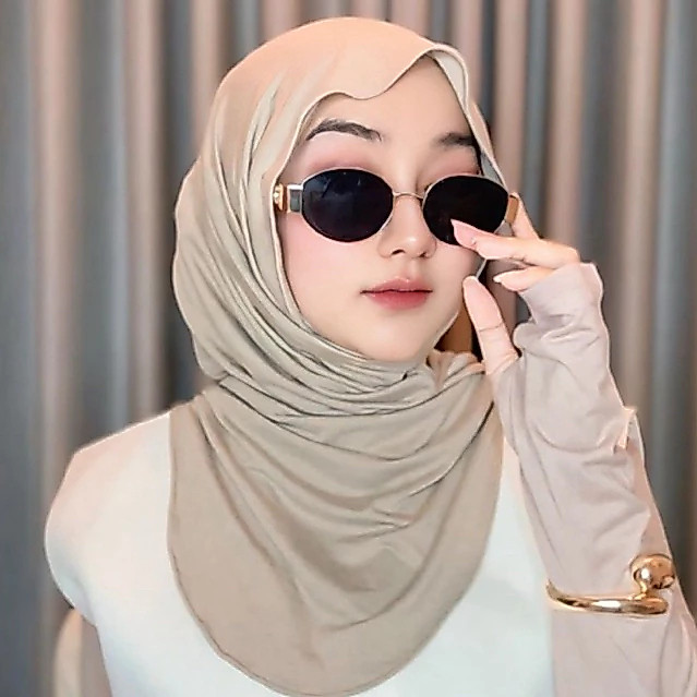 Jisoo Instan Mleyot //Hijab Instan Bergo Mleyot // Pashmina Mleyot Kaos // Jilbab Instan Mleyot // E