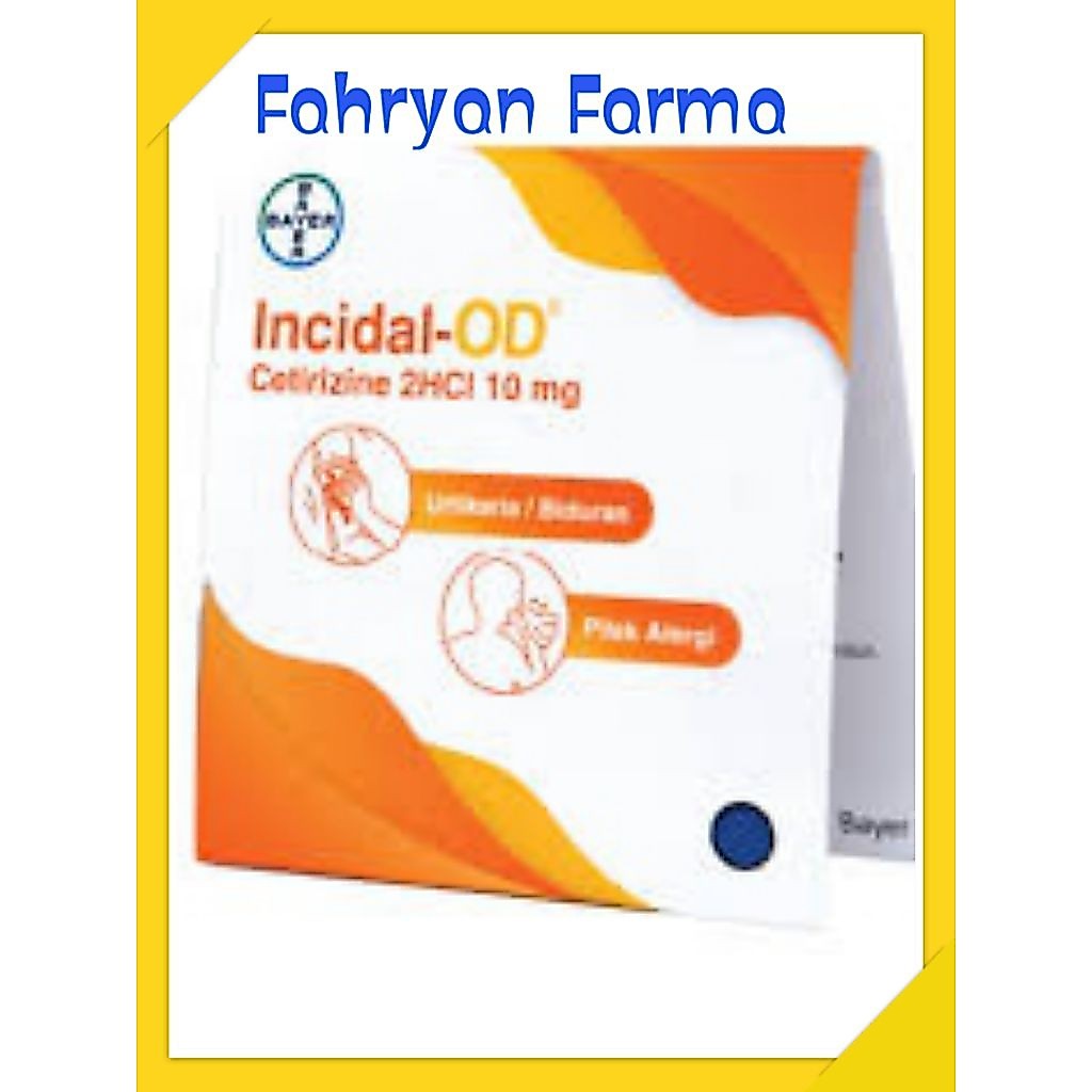 Incidal/strip/4tablet, untuk obat gatal-gatal