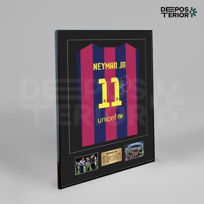 Frame Poster Jersey NeymarJR | Poster NeymarJR Dinding - Jersey Neymar Barca, 10R 20x30