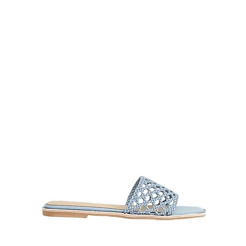 Pazzion Women's A396-220A Flat Sandals - Blue
