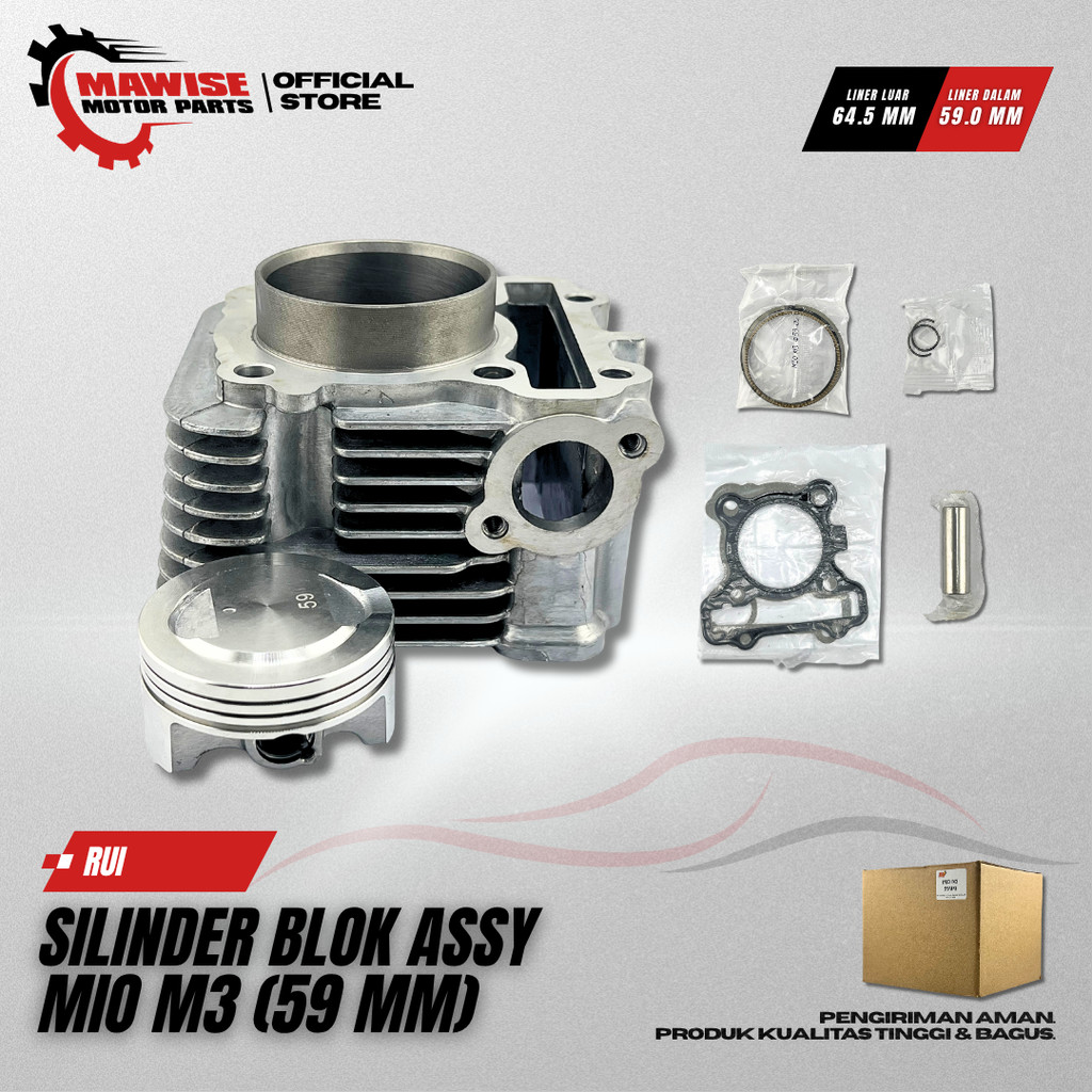 SILINDER BLOK ASSY MIO M3 59MM - CYLINDER SILINDER BLOK SEHER BORING BORE UP MIO M3 59 MM