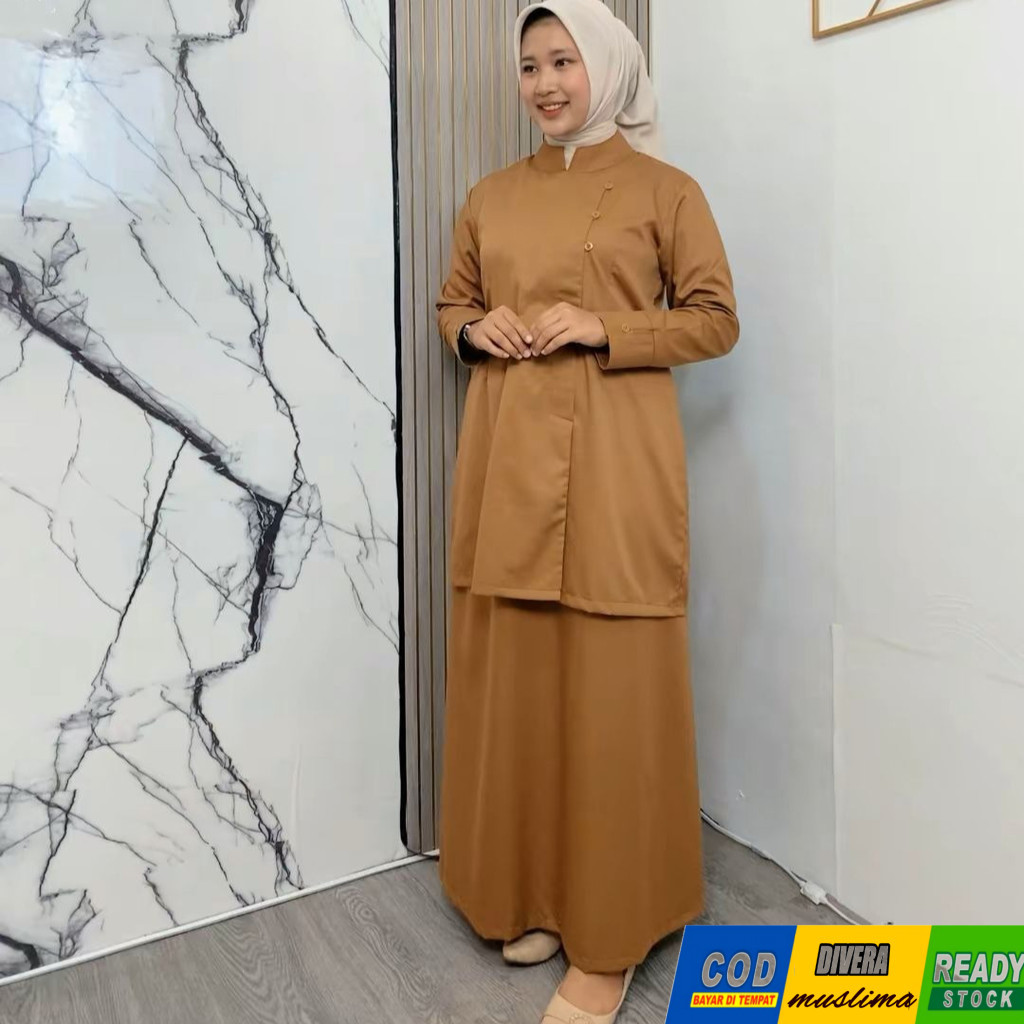 Setelan Baju  seragam pemda pns Setelan Tunik Timbul Pemda Kekinian Set Rok A / Baju Kerja PNS Busui