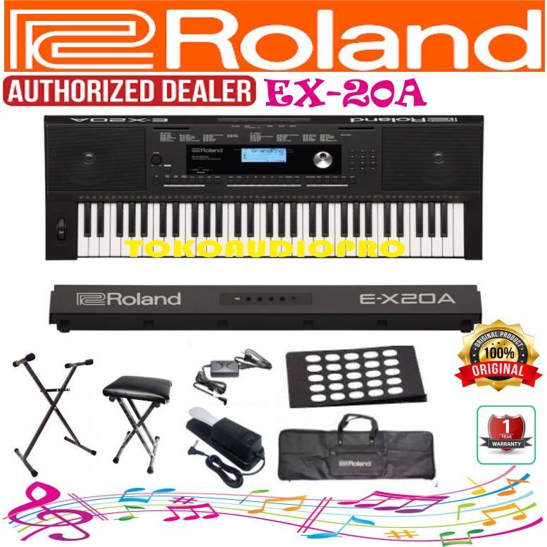 Keyboard Roland EX20a Arranger Keyboard Paket  ex-20a Roland E-x20A