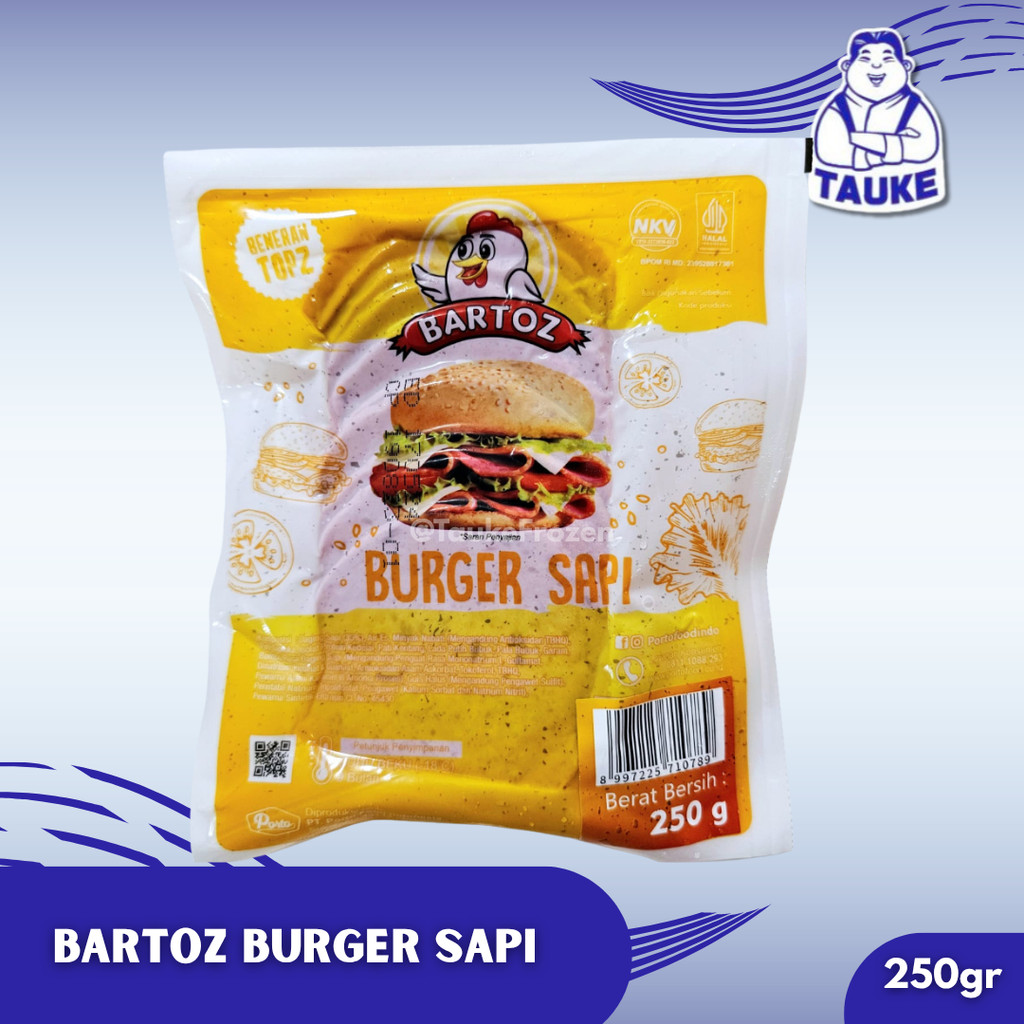 Bartoz Beef Slice Burger / Burger Sapi Slice / Iris 280gr