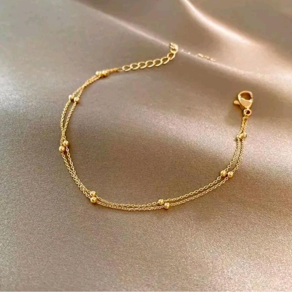 Gelang jedar 2 layer bahan titanium