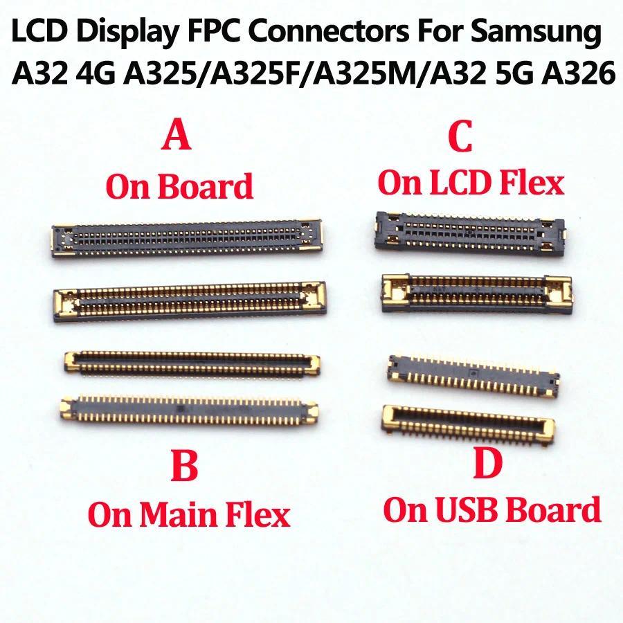 10Pcs Konektor FPC Layar LCD Flex Untuk Samsung Galaxy A32 A325 A325F A326 A326F A82 A826 A826F Plug
