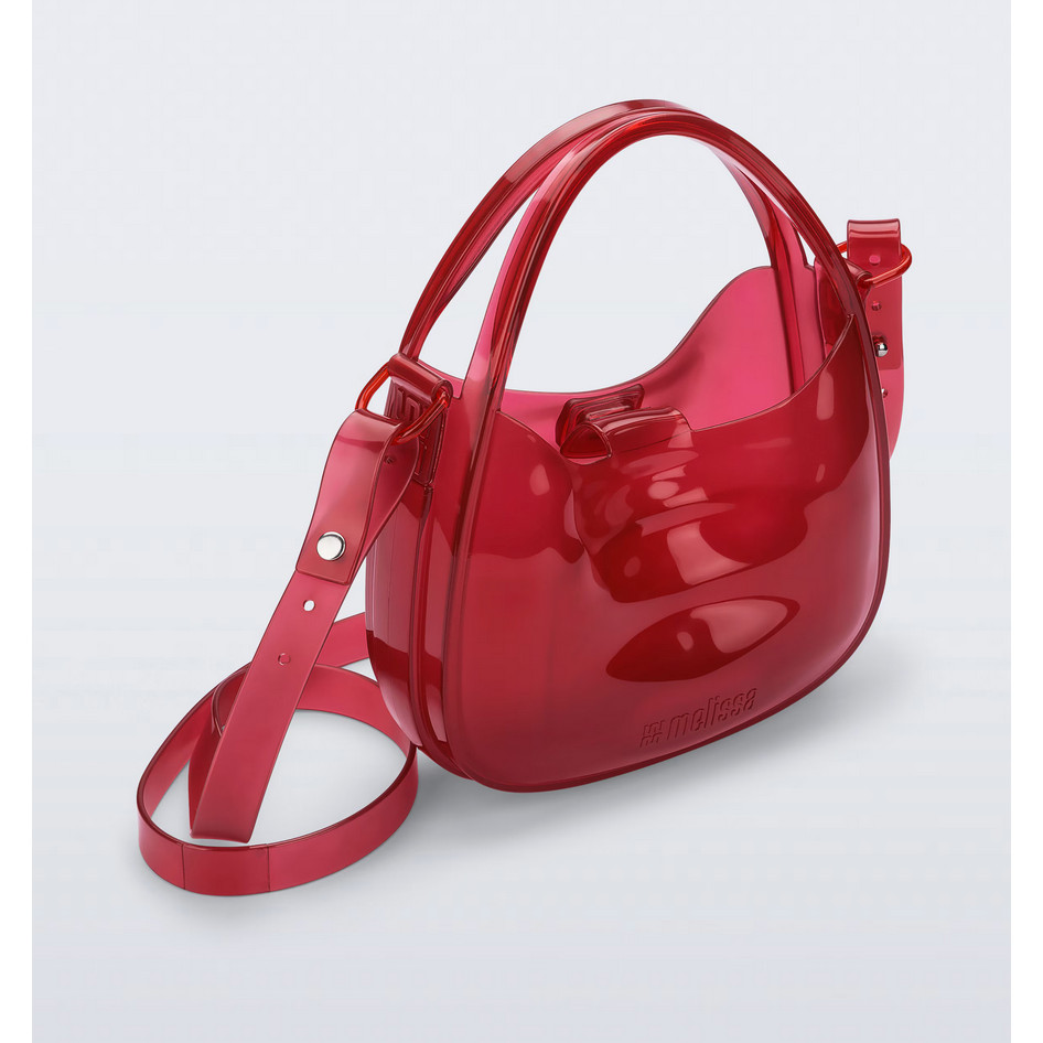 Tas Selempang Wanita Melissa Mirror Bag Transparent Red