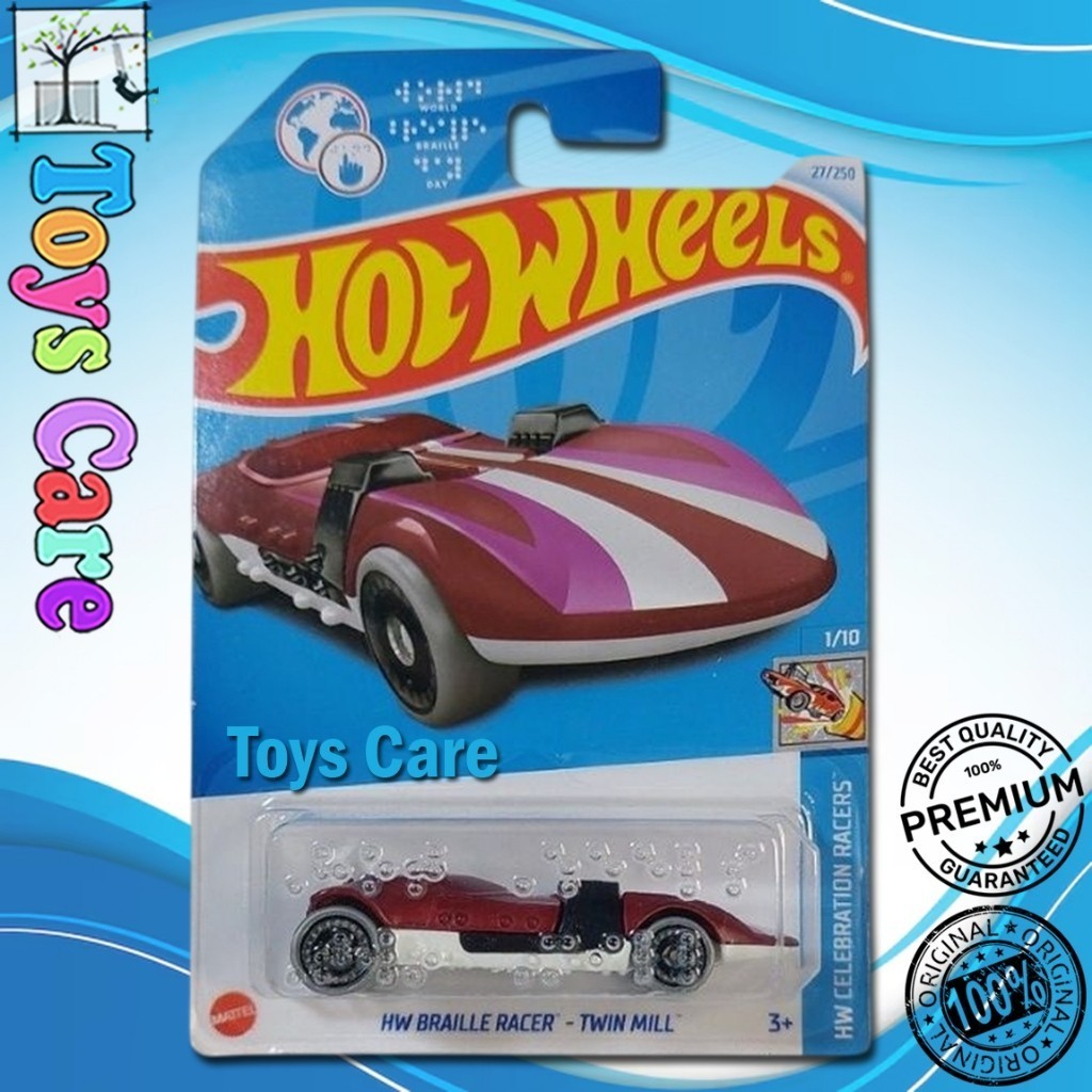 HOTWHEELS HW BRAILLE RACER TWIN MILL UNGU TRACK STARS ACES