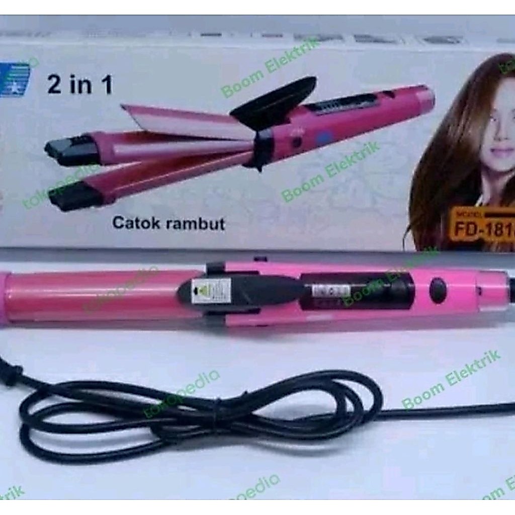 Catok Rambut 2 in 1 FD-1818(Harga perpcs)