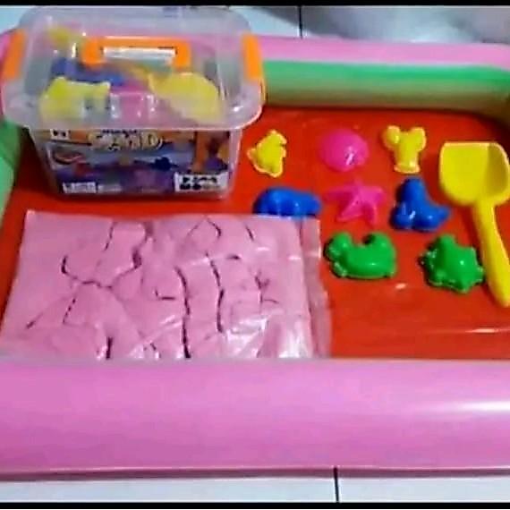Pasir Mainan Anak 1 Kg Reffil Satu Set + Pasir Ajaib Terlaris