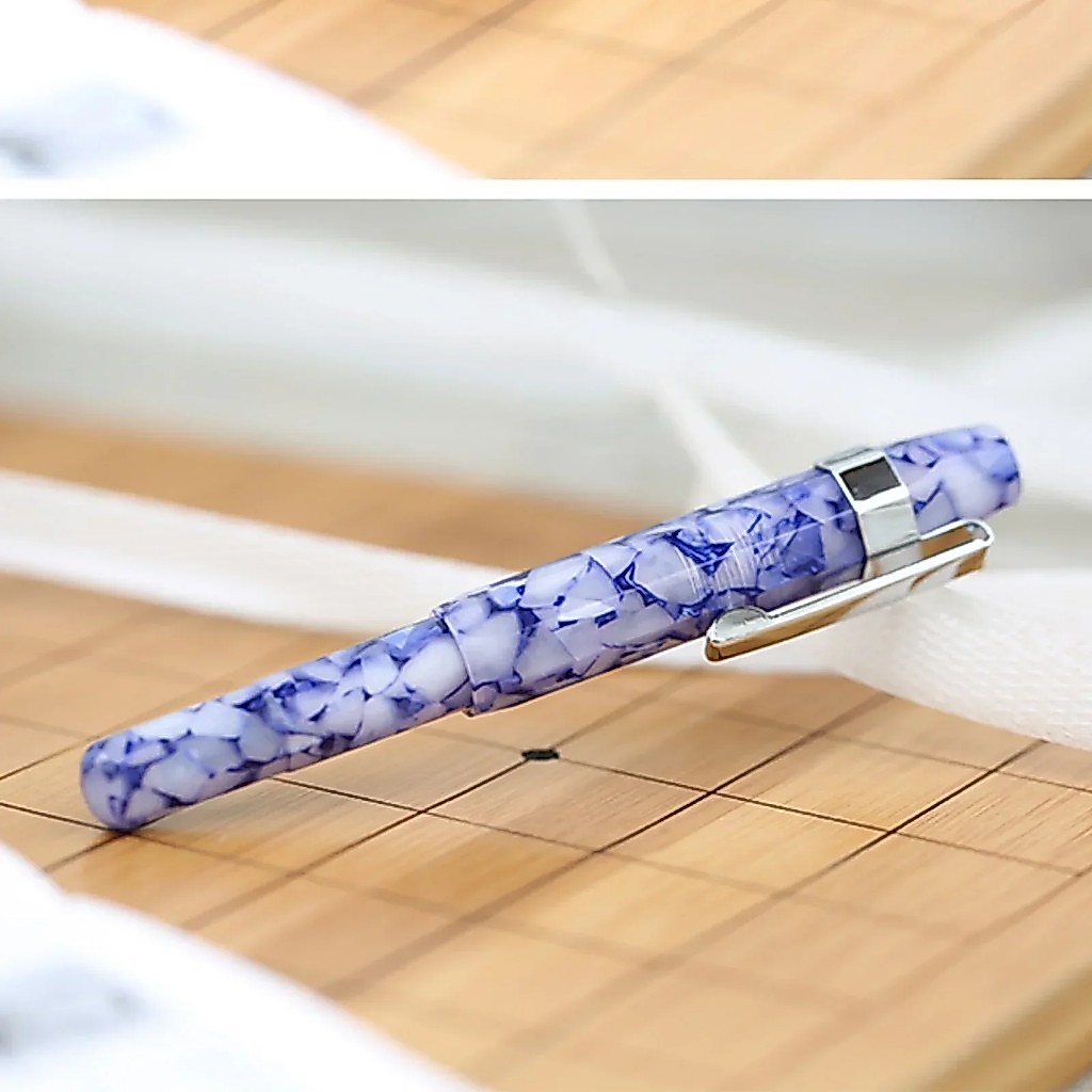 Hot MAJOHN DELIKE Fountain Pen Fancy Acrylic Travel Short Pen Pocket Pens Extra Fine EF Tip 0.38mm