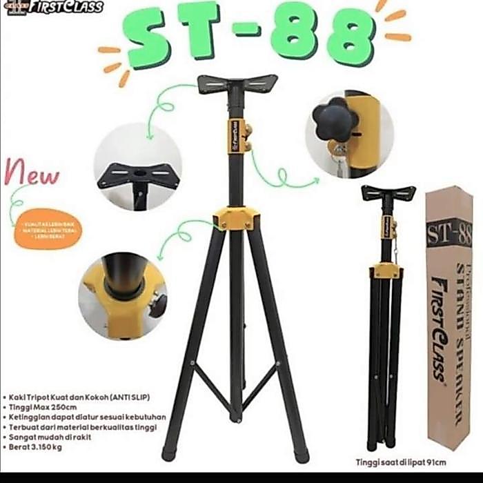 stand speaker / tripod speaker / tripod portable meeting - stand biasa - stand full besi - stand ful