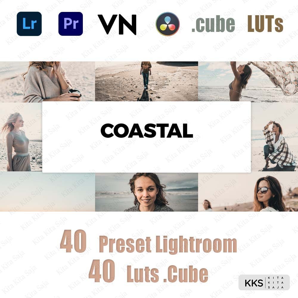 40 Preset Video & Foto Android, IOS & PC - Coastal Premium - LUTs VN (.cube) | Adobe Lightroom