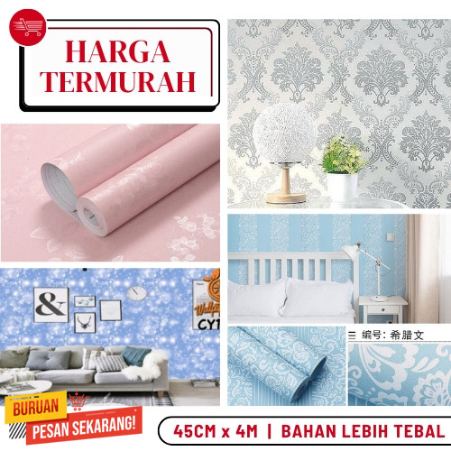 Wallpaper Kamar Wallpaper Stiker Dinding Kamar Tidur Wallpaper Dinding Pink Stiker Dinding Wallpaper