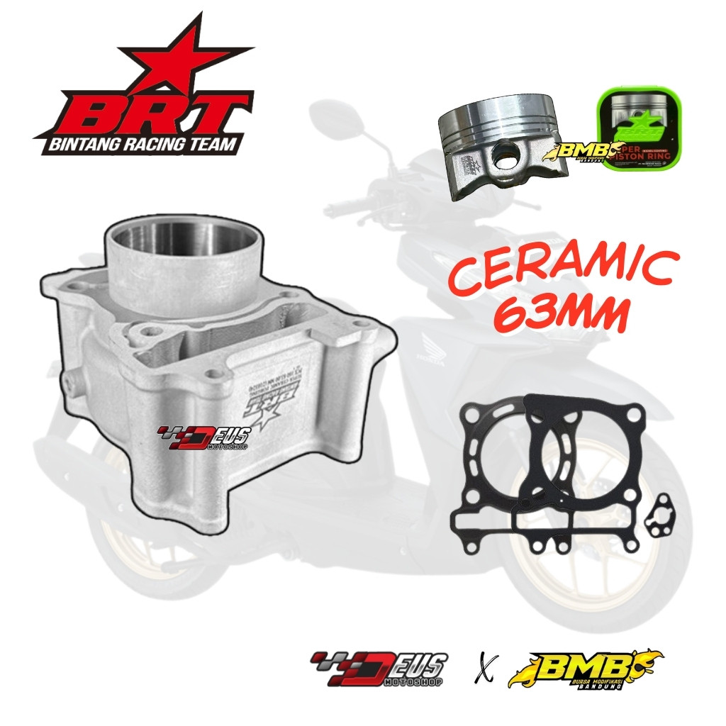 BRT Blok Mesin BRT Ceramic Vario 150 PCX 150 pin14 ukuran 63mm