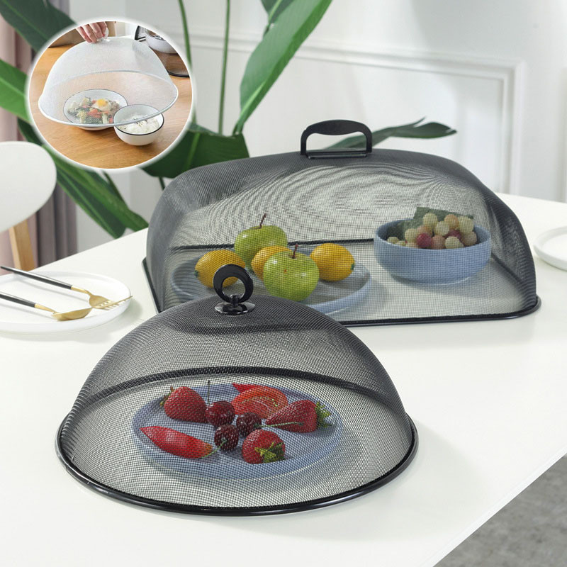 Tudung Saji Stainless Steel Estetik Hitam Putih Food Cover Minimalist Aesthetic / Tudung Saji Besi W