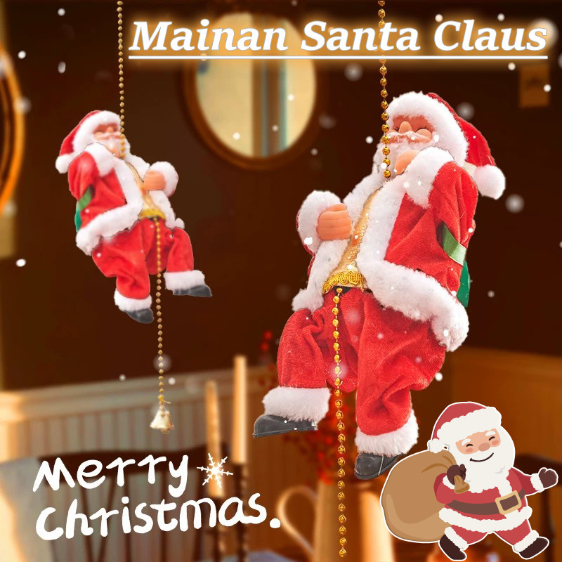 Mainan Santa Claus Mainan Santa Claus Yang Memanjat Tali / Dekorasi Natal Hadiah Natal