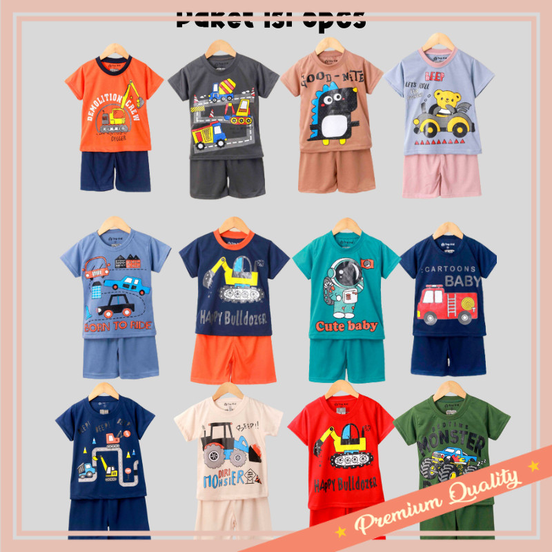 Termurah Baju Anak Kekinian Modern Korean Style / Paket Usaha Reseller Grosir Isi 6 Pcs Baju Kaos Se