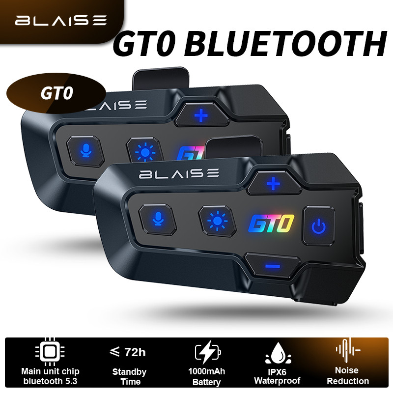 BLAISE GT0 Headset Helm Bluetooth Headset Mic Hard Mic dan Soft Mic Headset Bluetooth Helm Motor