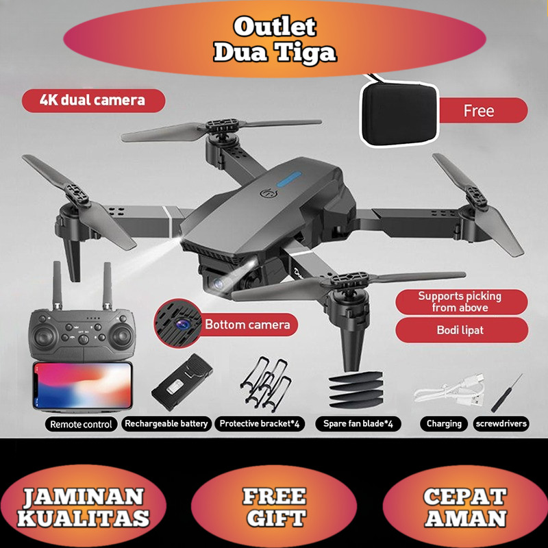 【READY】E88 Pro Drone/E99 Pro Drone Anti Tabrak Drone Mini Dengan Kamera HD Drone Smart Drone E88 Pro