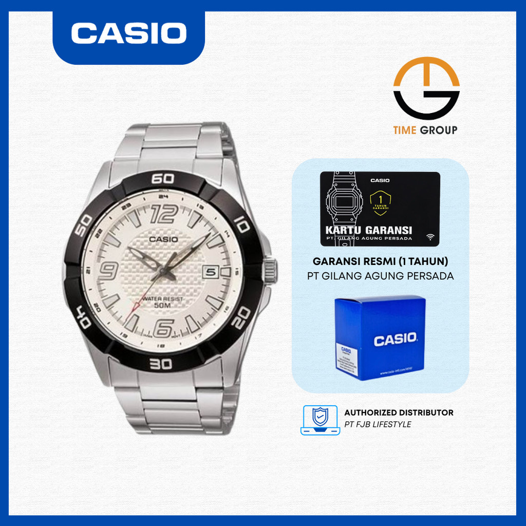 JAM TANGAN PRIA CASIO MTP-1292D-7A MTP1292D-7AV ANALOG STAINLESS STRAP