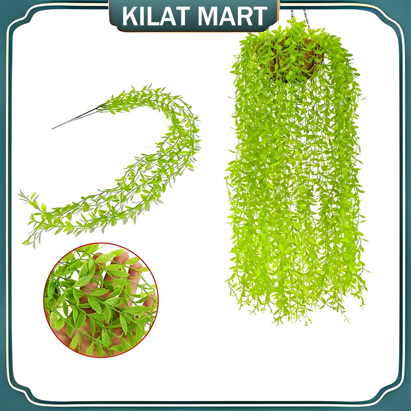 （Barang Spot）Daun Juntai Artificial Daun Juntai Plastik Bunga Juntai Plastik Artificial Flowers