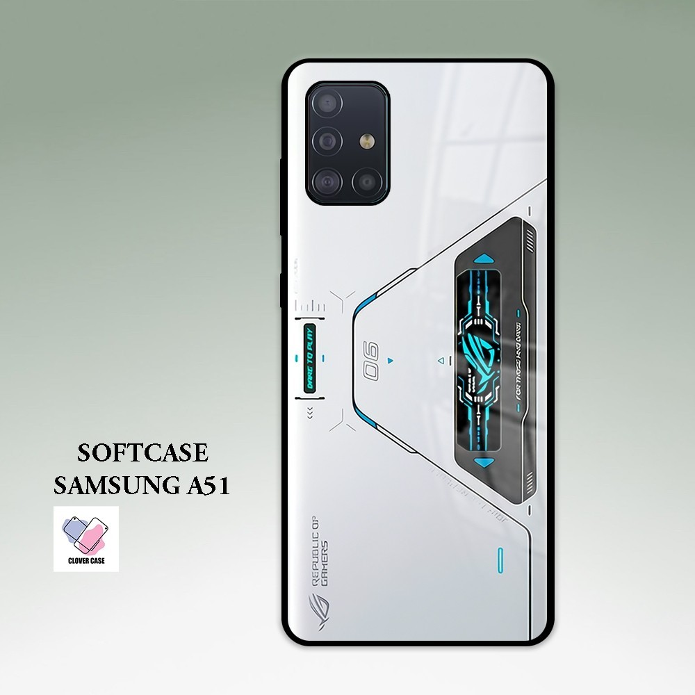[CM100]  Case Glossy Case | SAMSUNG A51 | CASE KEKINIAN LUCU |  Casing Hp Kilau Motif ROG
