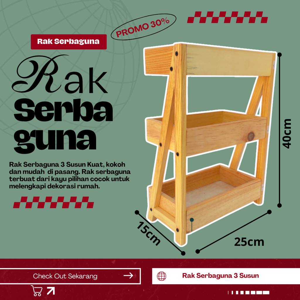 Rak Tempat Bawang / Rak Bumbu / Rak Telur 3 Susun
